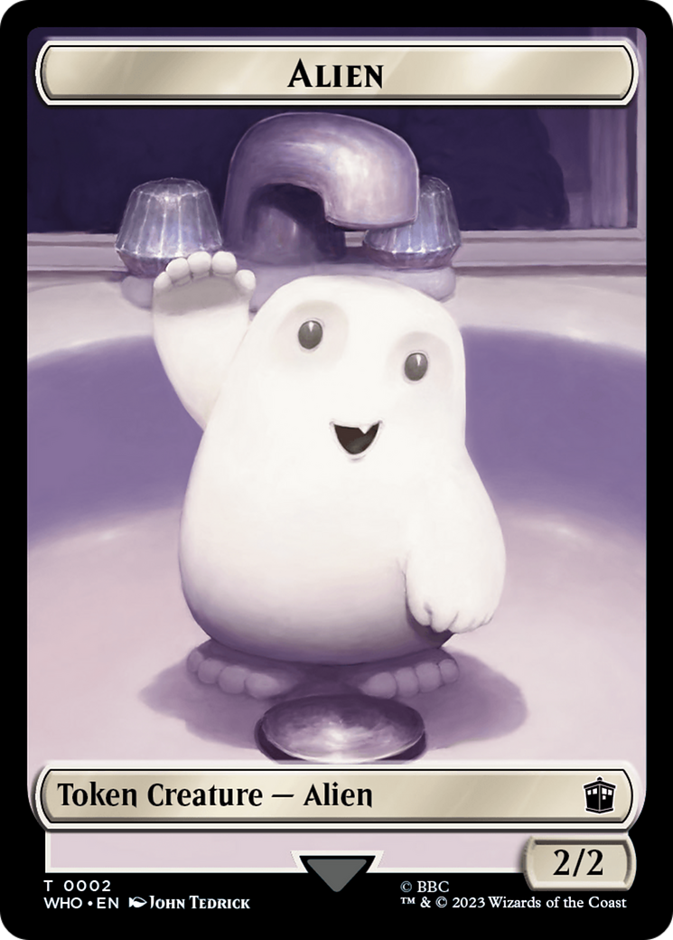Alien // Mark of the Rani Double-Sided Token [Doctor Who Tokens] | Arkham Games and Comics