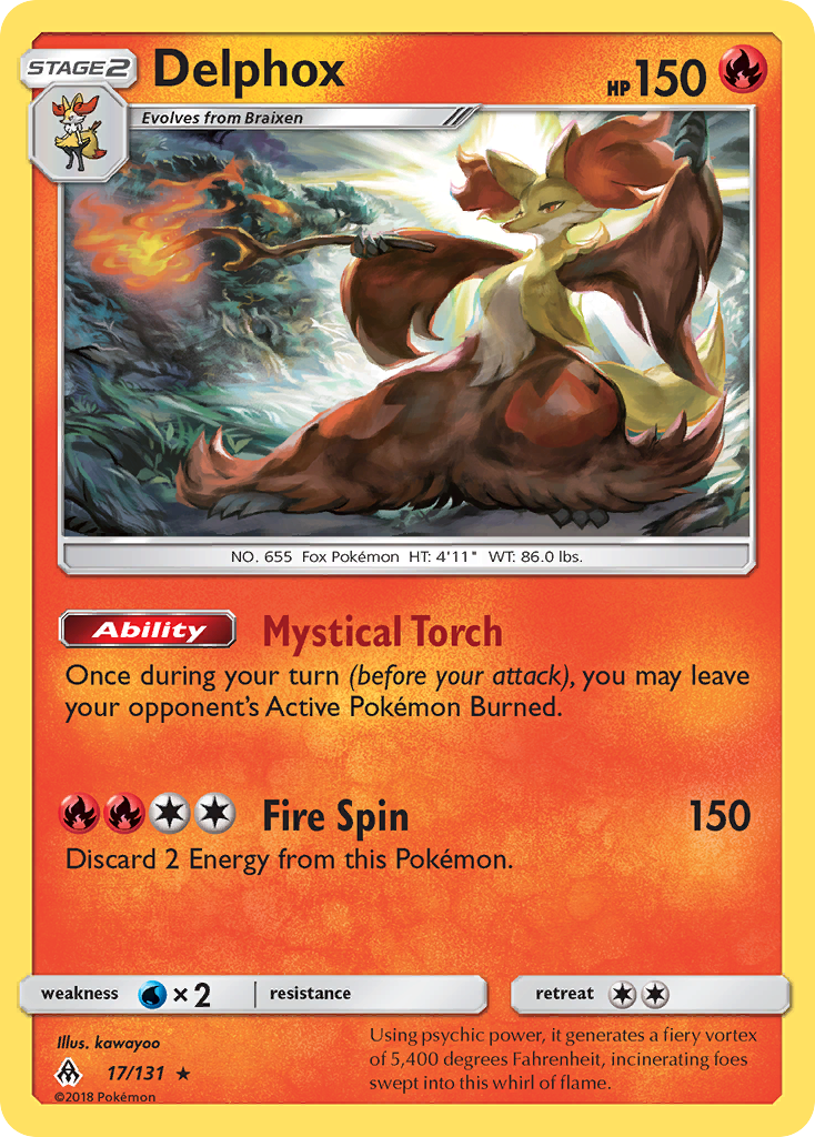 Delphox (17/131) [Sun & Moon: Forbidden Light] | Arkham Games and Comics