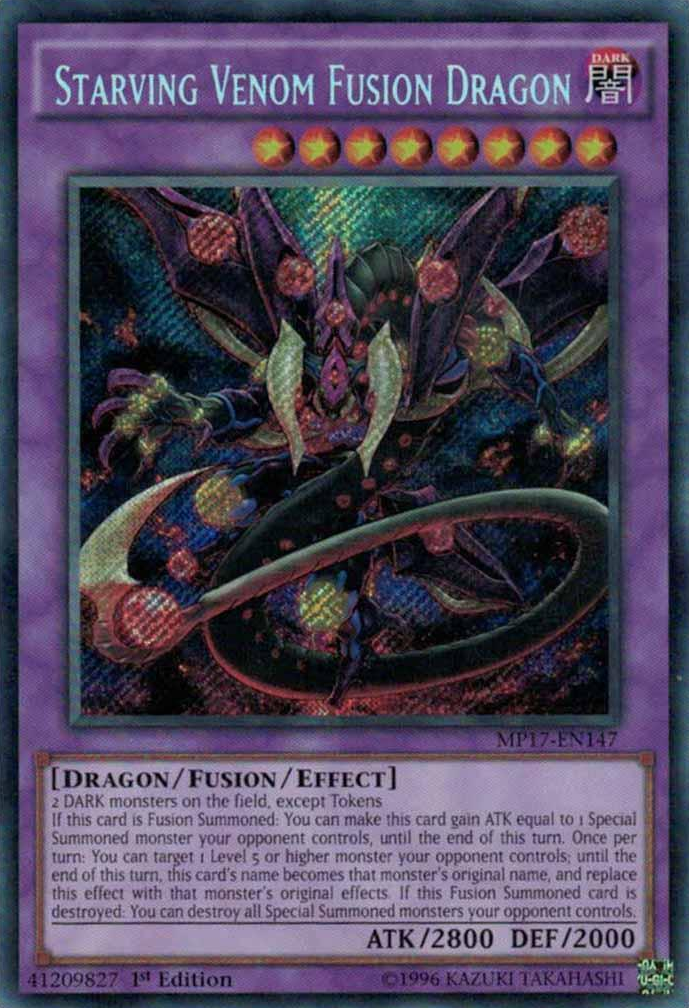 Starving Venom Fusion Dragon [MP17-EN147] Secret Rare | Arkham Games and Comics