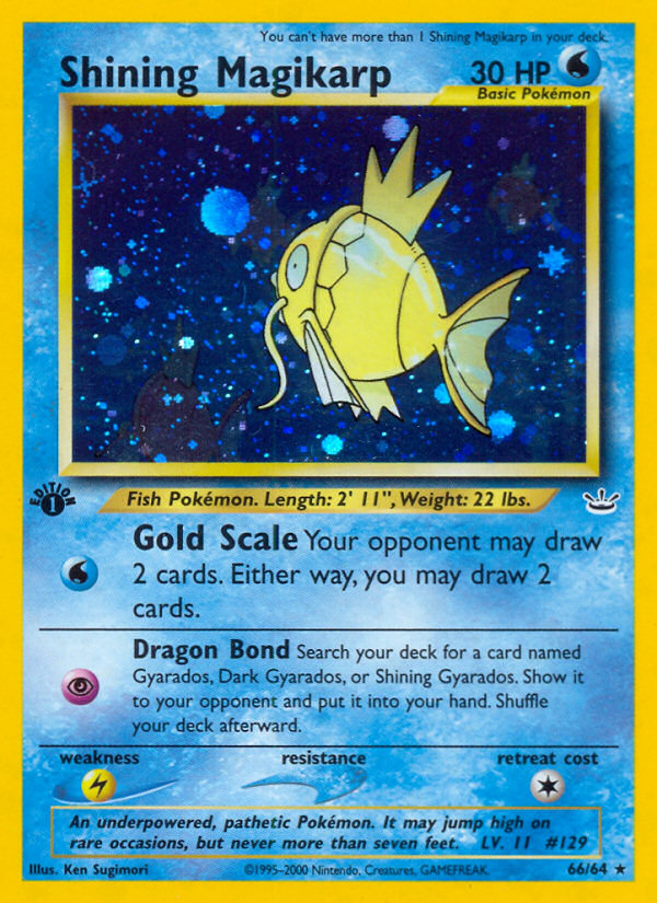 Shining Magikarp (66/64) [Neo Revelation 1st Edition] | Arkham Games and Comics