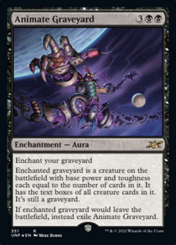 Animate Graveyard (Galaxy Foil) [Unfinity] | Arkham Games and Comics