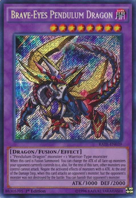 Brave-Eyes Pendulum Dragon [RATE-EN039] Secret Rare | Arkham Games and Comics