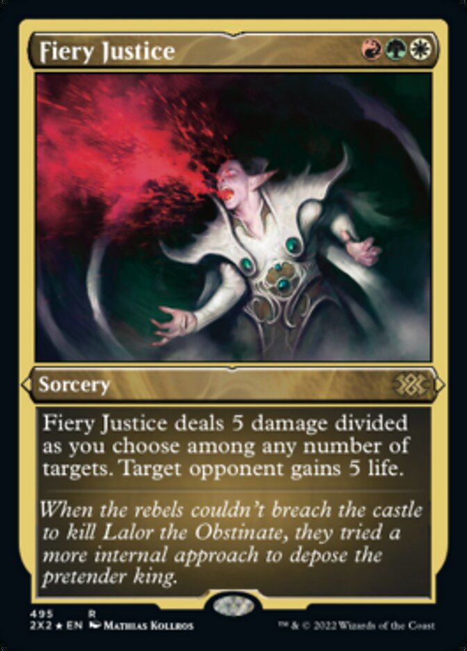 Fiery Justice (Foil Etched) [Double Masters 2022] | Arkham Games and Comics