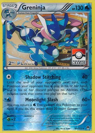 Greninja (40/122) (League Promo 2nd Place) [XY: BREAKpoint] | Arkham Games and Comics