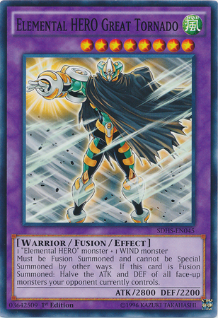 Elemental Hero Great Tornado [SDHS-EN045] Common | Arkham Games and Comics