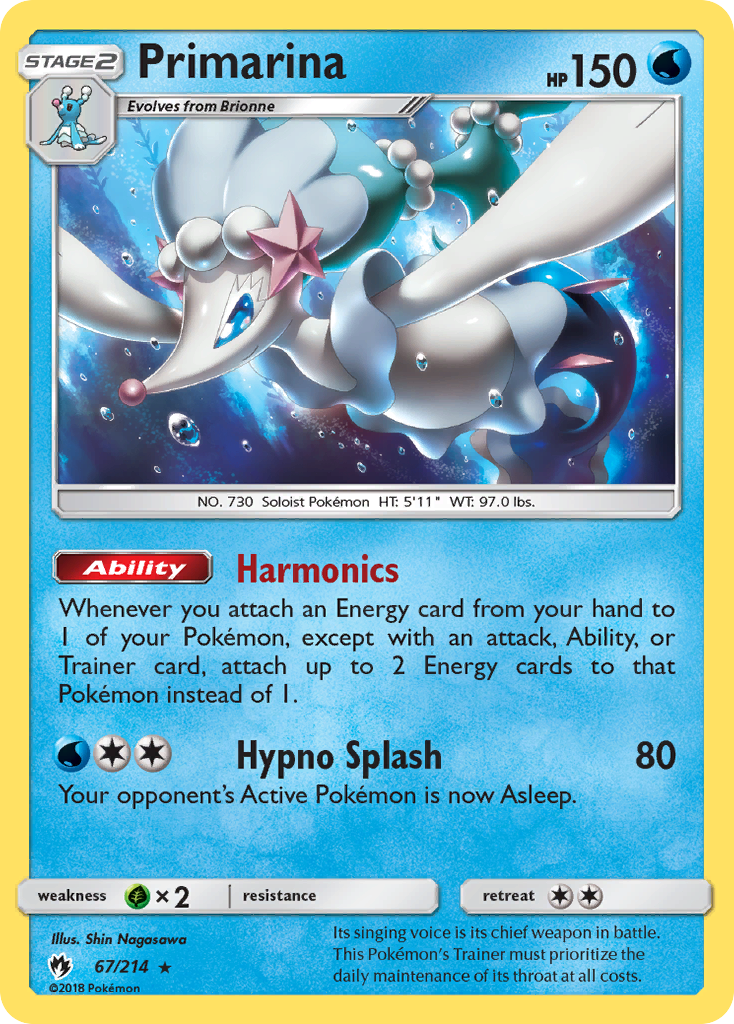 Primarina (67/214) [Sun & Moon: Lost Thunder] | Arkham Games and Comics