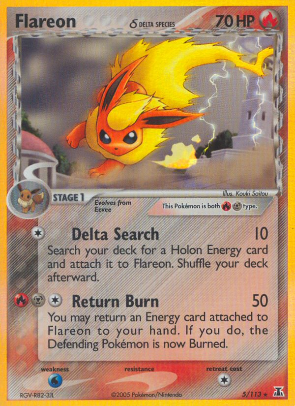 Flareon (5/113) (Delta Species) [EX: Delta Species] | Arkham Games and Comics