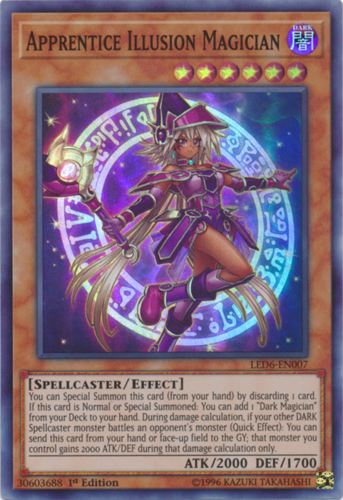 Apprentice Illusion Magician [LED6-EN007] Super Rare | Arkham Games and Comics