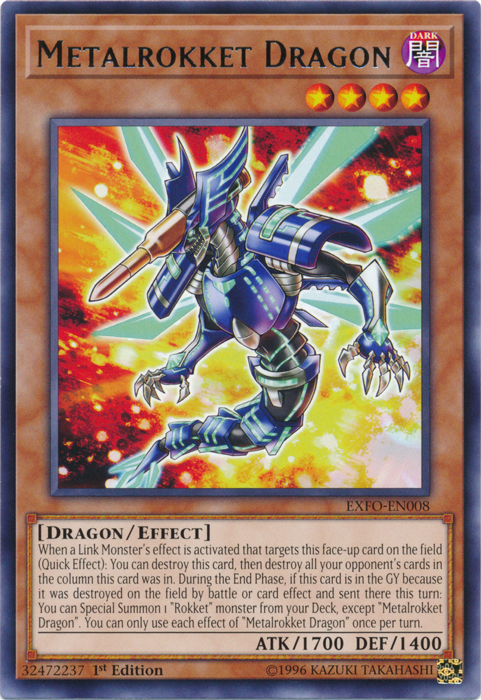 Metalrokket Dragon [EXFO-EN008] Rare | Arkham Games and Comics