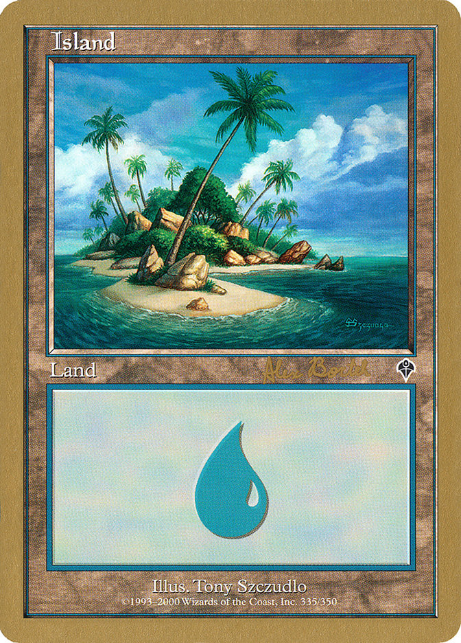 Island (ab335b) (Alex Borteh) [World Championship Decks 2001] | Arkham Games and Comics