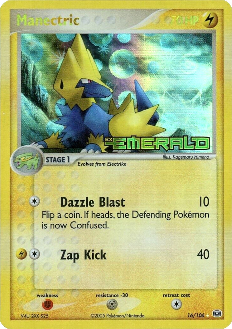 Manectric (16/106) (Stamped) [EX: Emerald] | Arkham Games and Comics