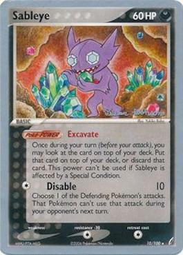 Sableye (10/100) (Intimidation - Tristan Robinson) [World Championships 2008] | Arkham Games and Comics