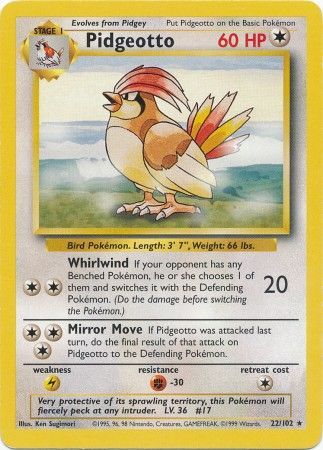 Pidgeotto (22/102) [Base Set Unlimited] | Arkham Games and Comics