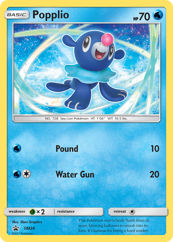 Popplio (SM24) [Sun & Moon: Black Star Promos] | Arkham Games and Comics