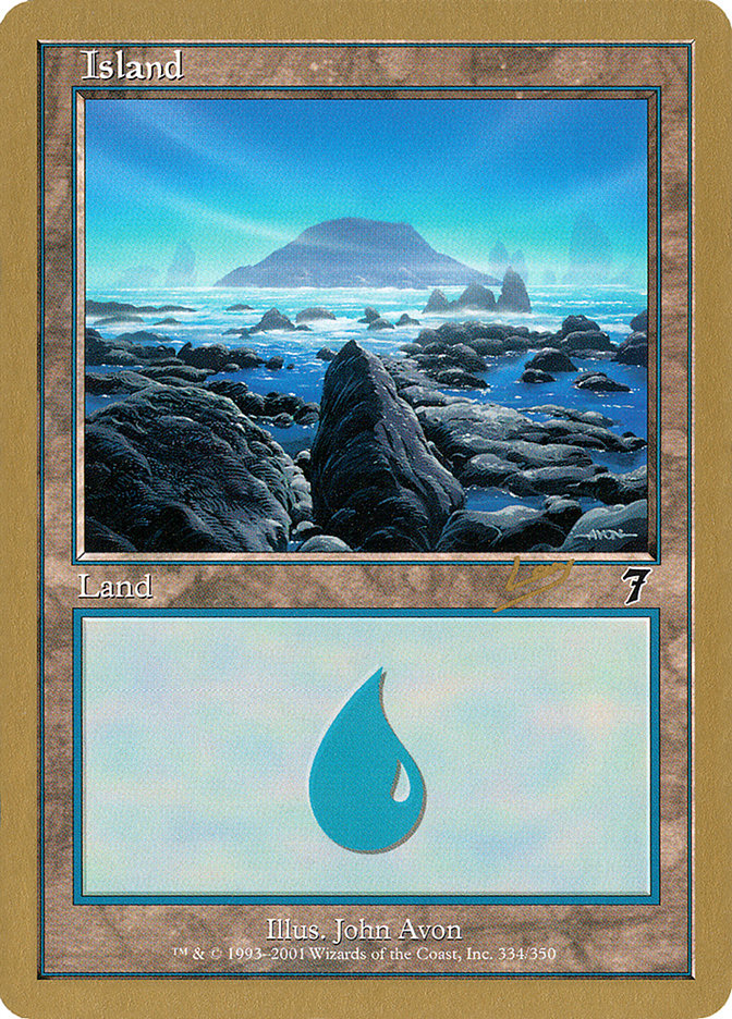 Island (rl334) (Raphael Levy) [World Championship Decks 2002] | Arkham Games and Comics