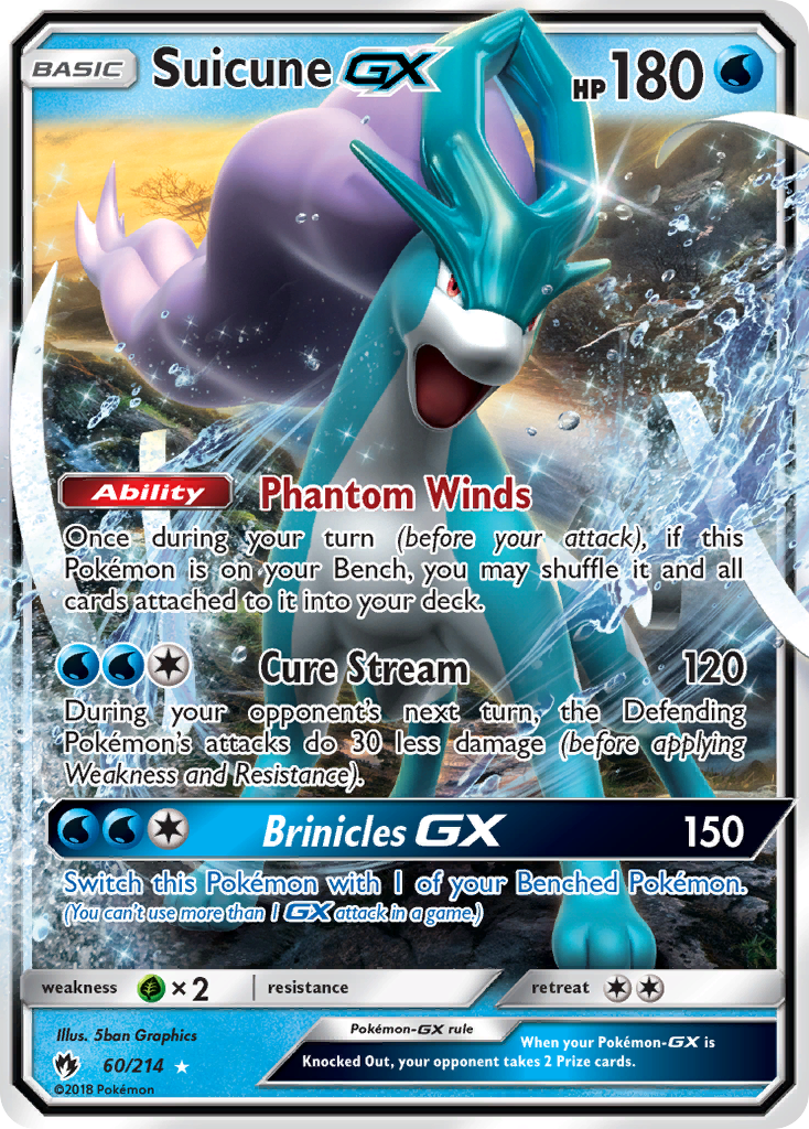 Suicune GX (60/214) [Sun & Moon: Lost Thunder] | Arkham Games and Comics