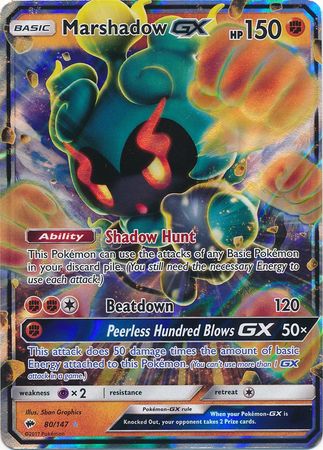 Marshadow GX (80/147) (Jumbo Card) [Sun & Moon: Burning Shadows] | Arkham Games and Comics