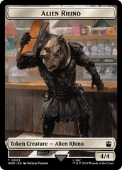 Alien Rhino // Alien Salamander Double-Sided Token (Surge Foil) [Doctor Who Tokens] | Arkham Games and Comics
