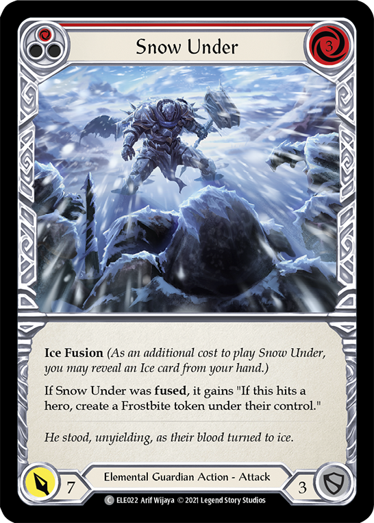 Snow Under (Red) [ELE022] (Tales of Aria)  1st Edition Rainbow Foil | Arkham Games and Comics