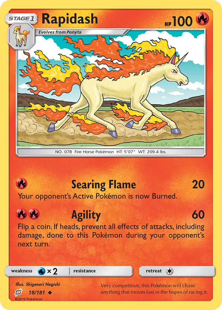 Rapidash (18/181) [Sun & Moon: Team Up] | Arkham Games and Comics