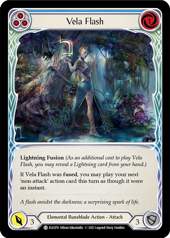 Vela Flash (Blue) [ELE078] (Tales of Aria)  1st Edition Normal | Arkham Games and Comics