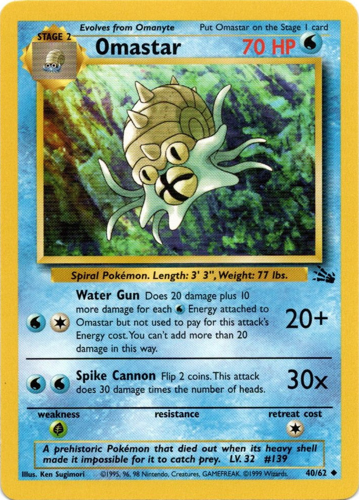 Omastar (40/62) [Fossil Unlimited] | Arkham Games and Comics