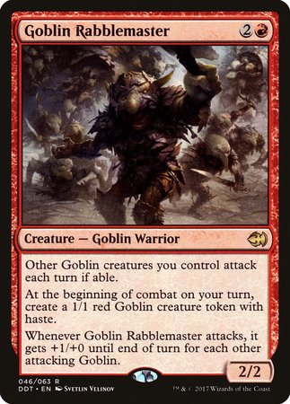 Goblin Rabblemaster [Duel Decks: Merfolk vs. Goblins] | Arkham Games and Comics