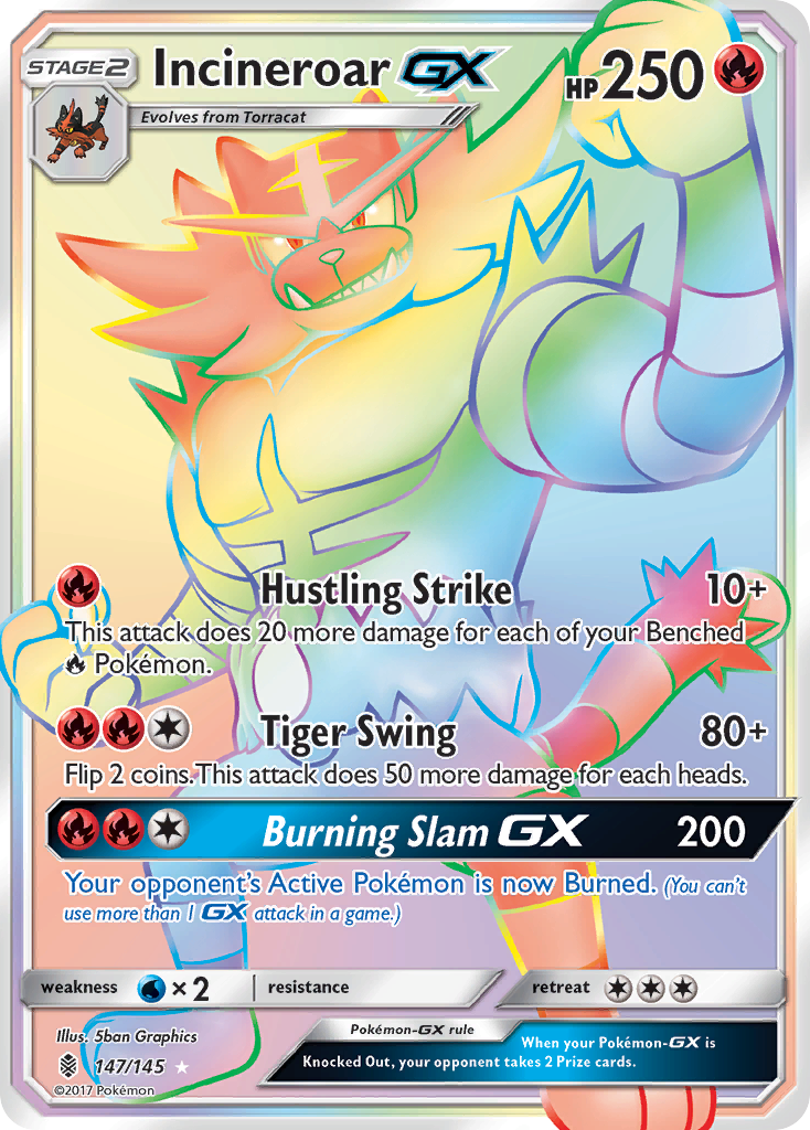 Incineroar GX (147/145) [Sun & Moon: Guardians Rising] | Arkham Games and Comics