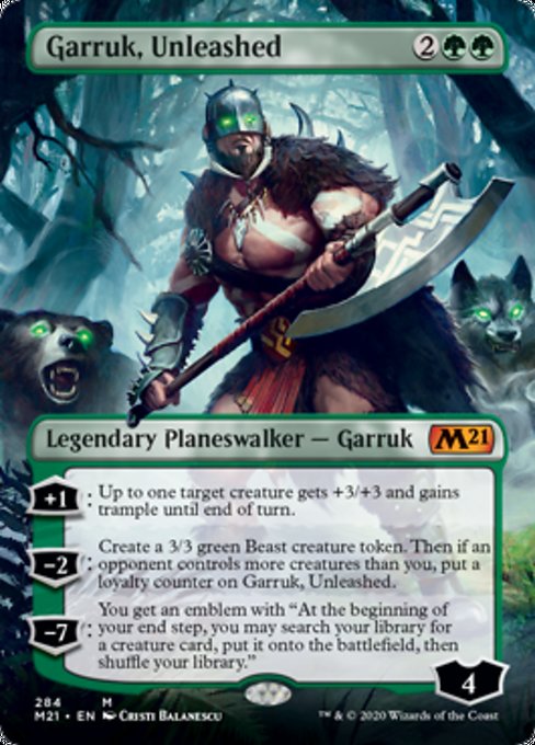 Garruk, Unleashed (Borderless) [Core Set 2021] | Arkham Games and Comics