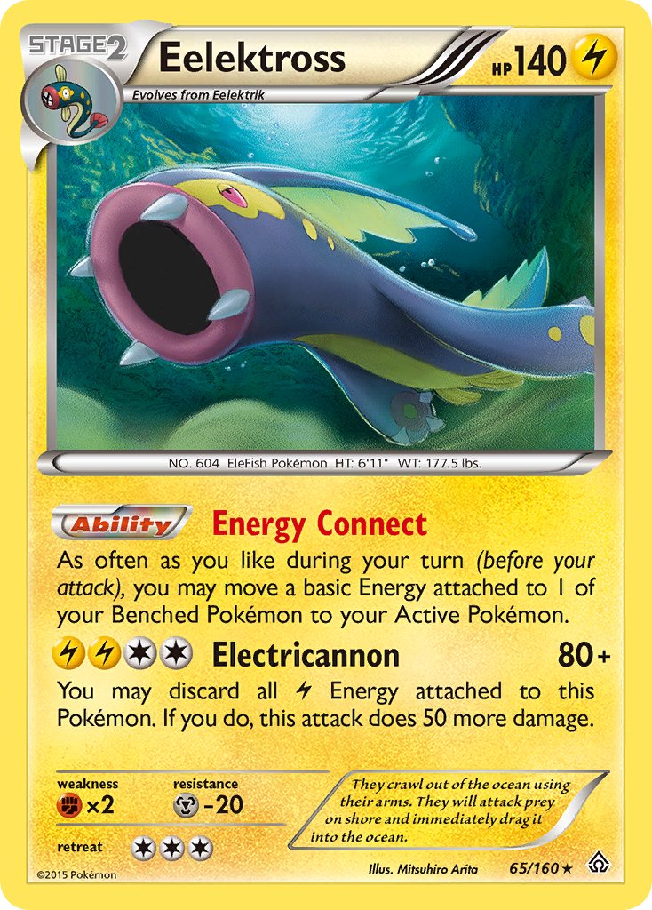 Eelektross (65/160) (Cosmos Holo) (Blister Exclusive) [XY: Primal Clash] | Arkham Games and Comics