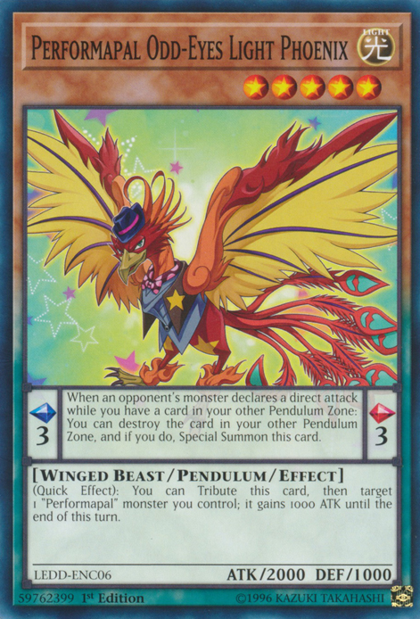 Performapal Odd-Eyes Light Phoenix [LEDD-ENC06] Common | Arkham Games and Comics