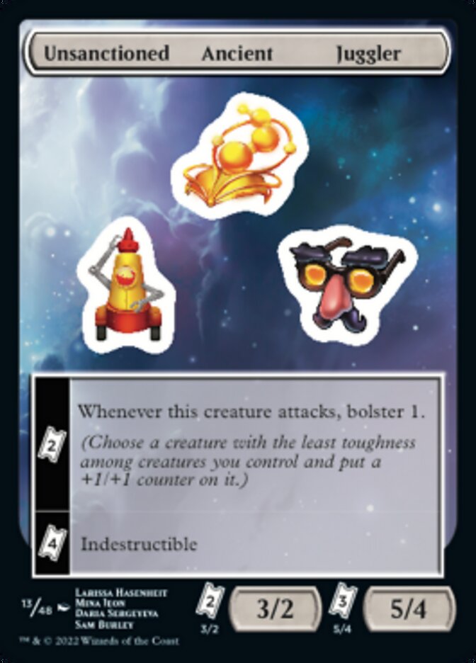 Unsanctioned Ancient Juggler [Unfinity Stickers] | Arkham Games and Comics