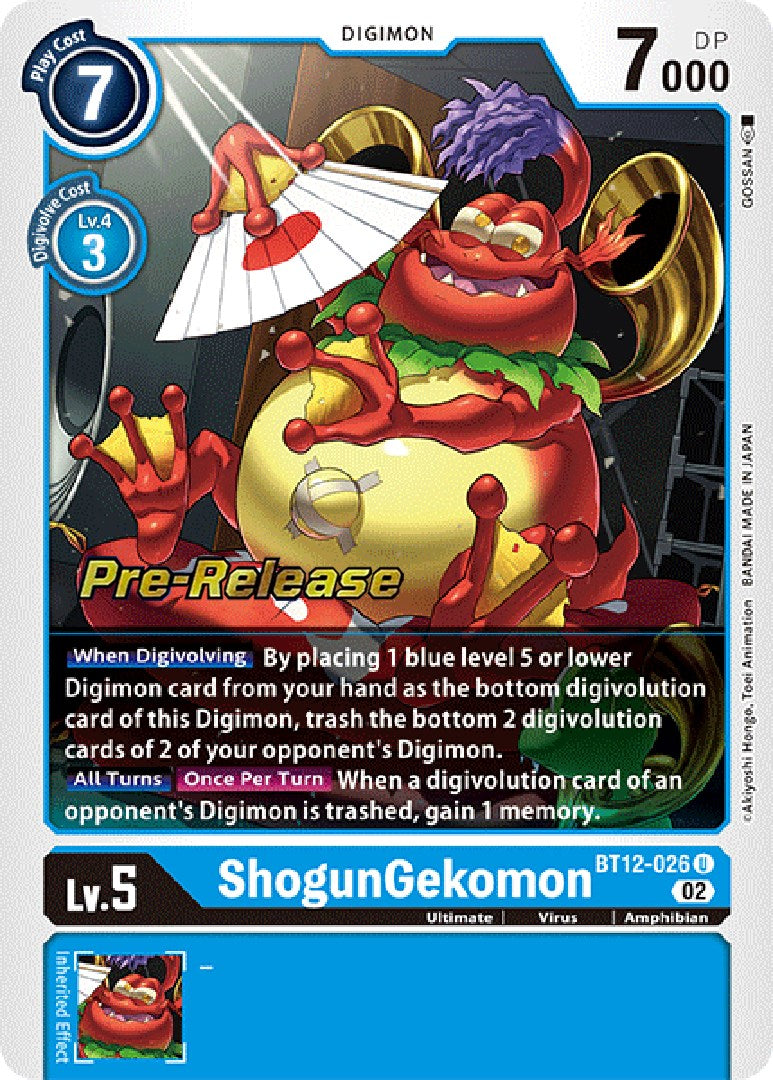 ShogunGekomon [BT12-026] [Across Time Pre-Release Cards] | Arkham Games and Comics