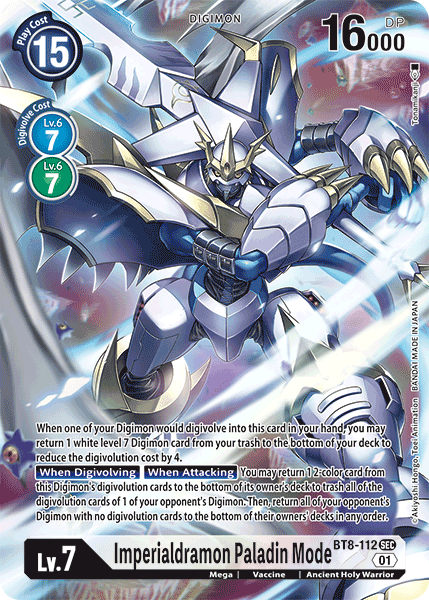 Imperialdramon: Paladin Mode [BT8-112] (Alternate Art) [New Awakening] | Arkham Games and Comics