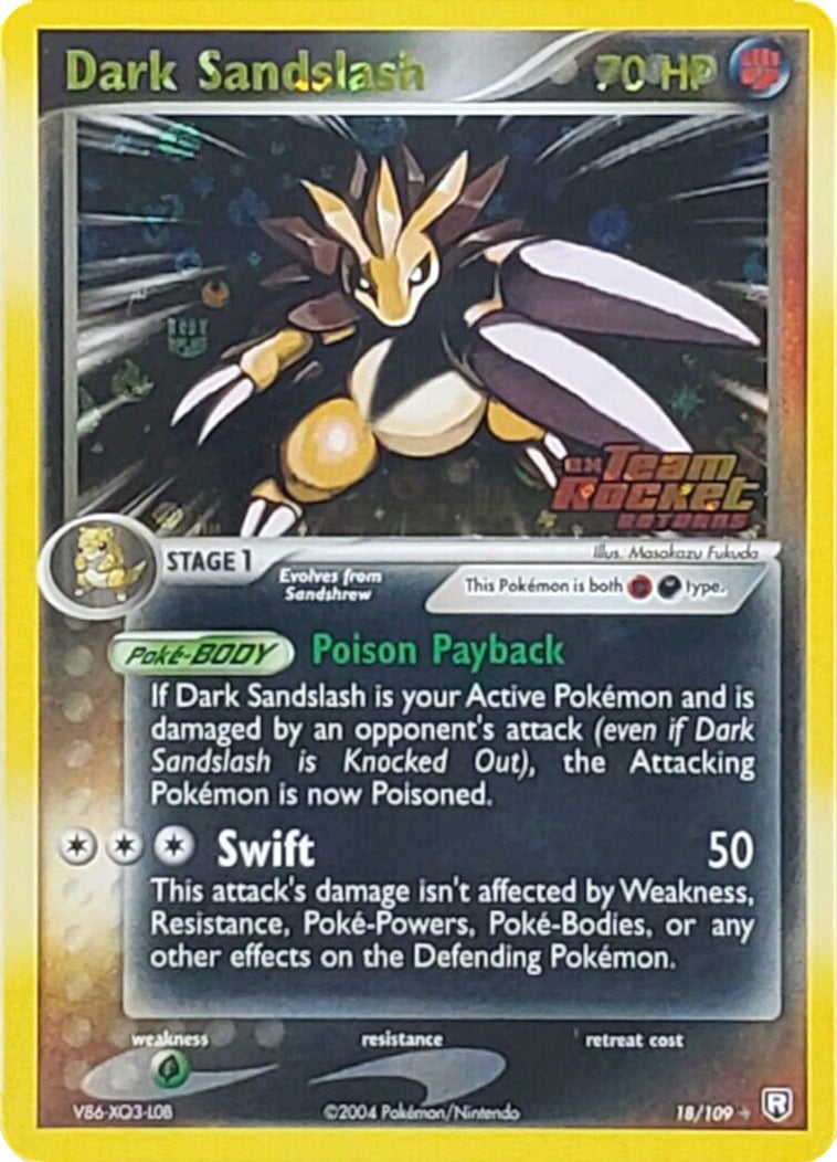 Dark Sandslash (18/109) (Stamped) [EX: Team Rocket Returns] | Arkham Games and Comics