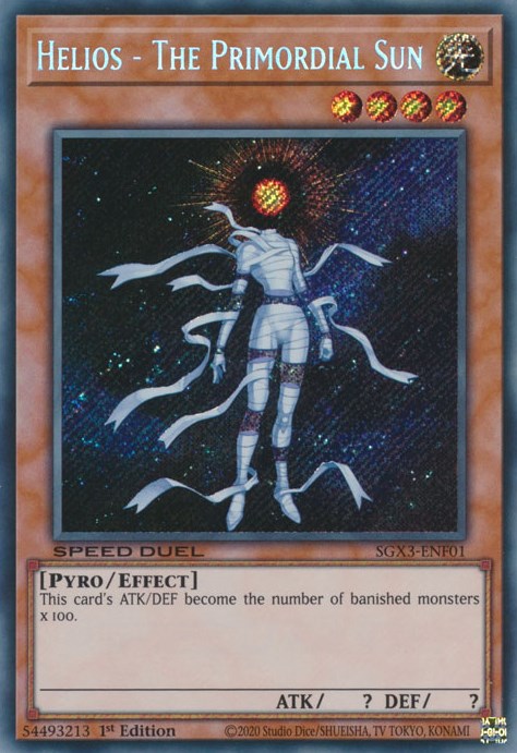 Helios - The Primordial Sun [SGX3-ENF01] Secret Rare | Arkham Games and Comics