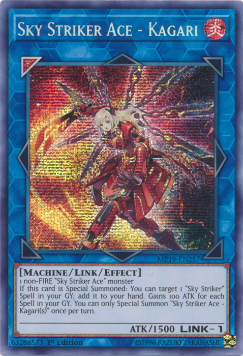 Sky Striker Ace - Kagari [MP19-EN257] Prismatic Secret Rare | Arkham Games and Comics