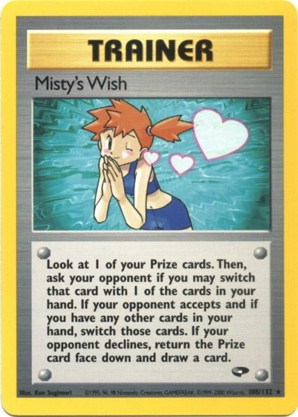 Misty's Wish (108/132) [Gym Challenge Unlimited] | Arkham Games and Comics