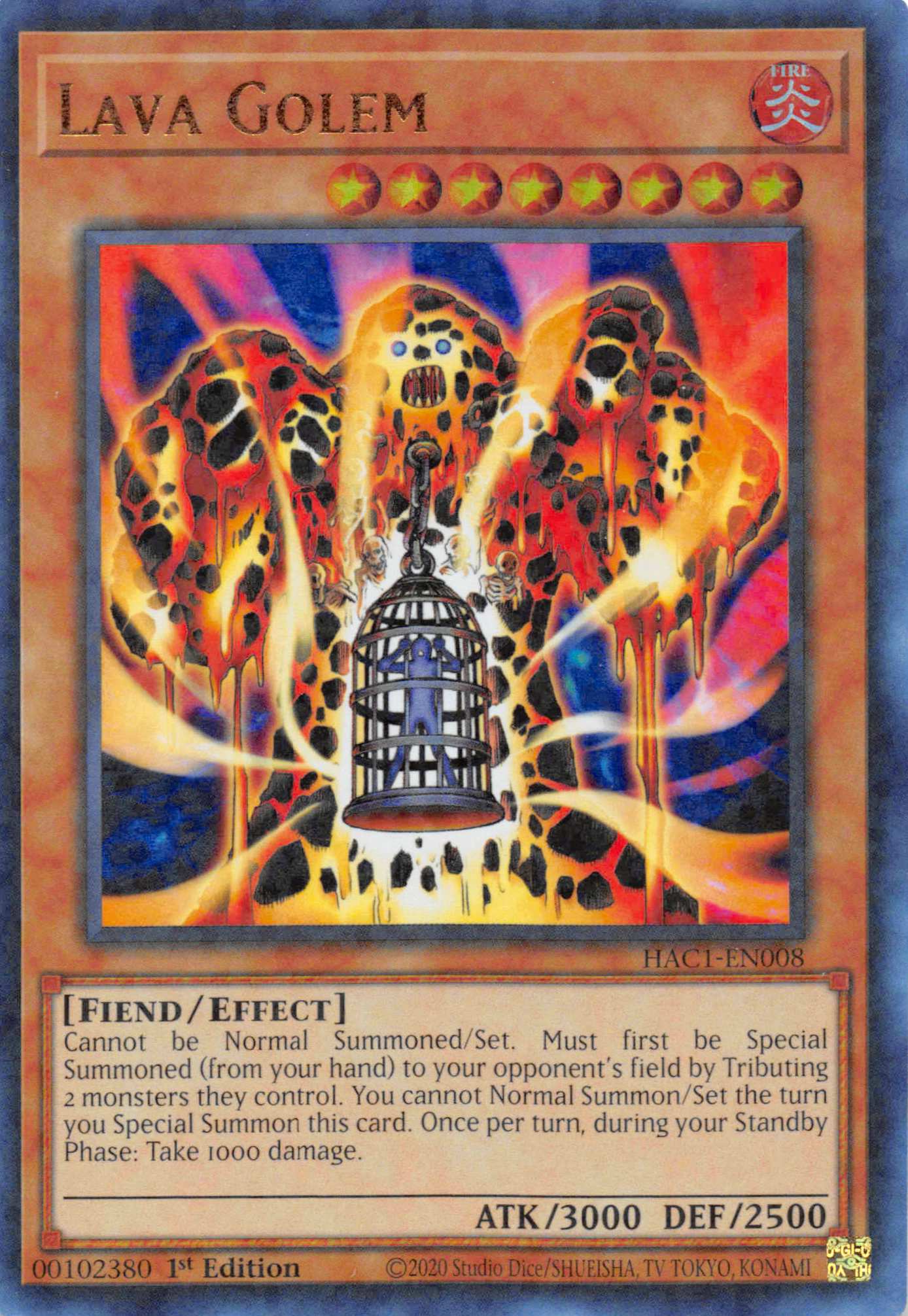 Lava Golem (Duel Terminal) [HAC1-EN008] Parallel Rare | Arkham Games and Comics