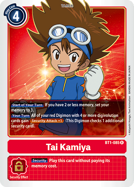 Tai Kamiya [BT1-085] [Release Special Booster Ver.1.0] | Arkham Games and Comics