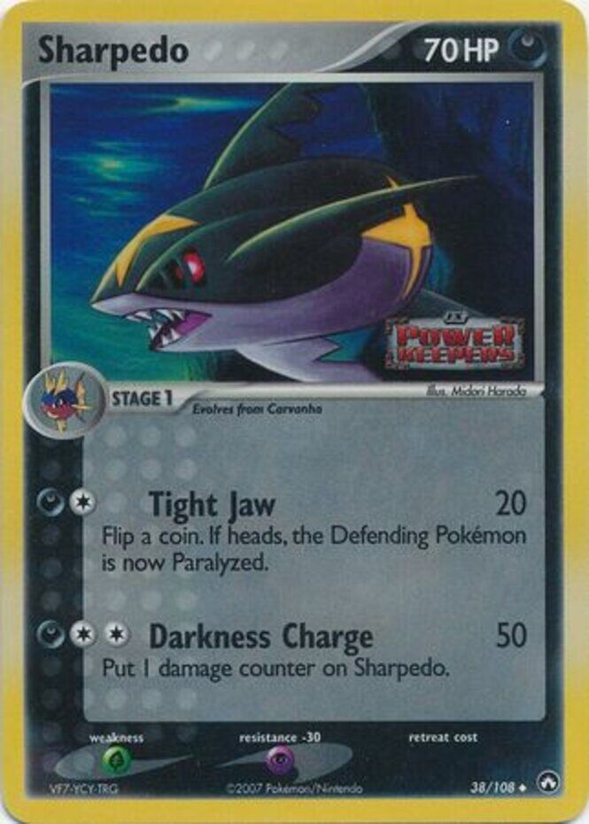 Sharpedo (38/108) (Stamped) [EX: Power Keepers] | Arkham Games and Comics