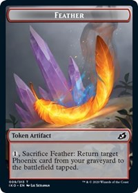 Feather // Human Soldier (005) Double-sided Token [Ikoria: Lair of Behemoths Tokens] | Arkham Games and Comics