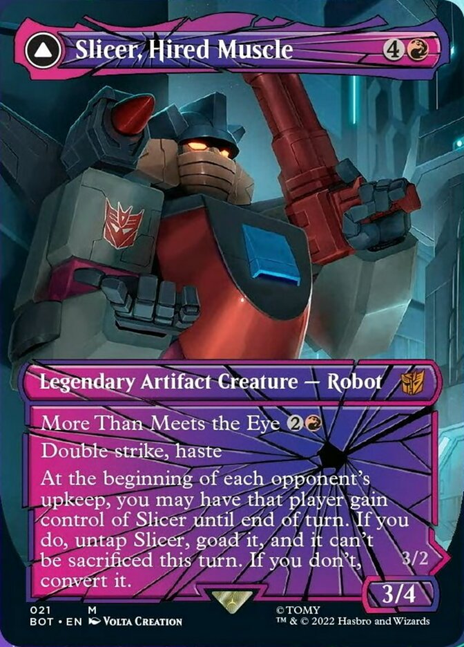 Slicer, Hired Muscle // Slicer, High-Speed Antagonist (Shattered Glass) [Universes Beyond: Transformers] | Arkham Games and Comics