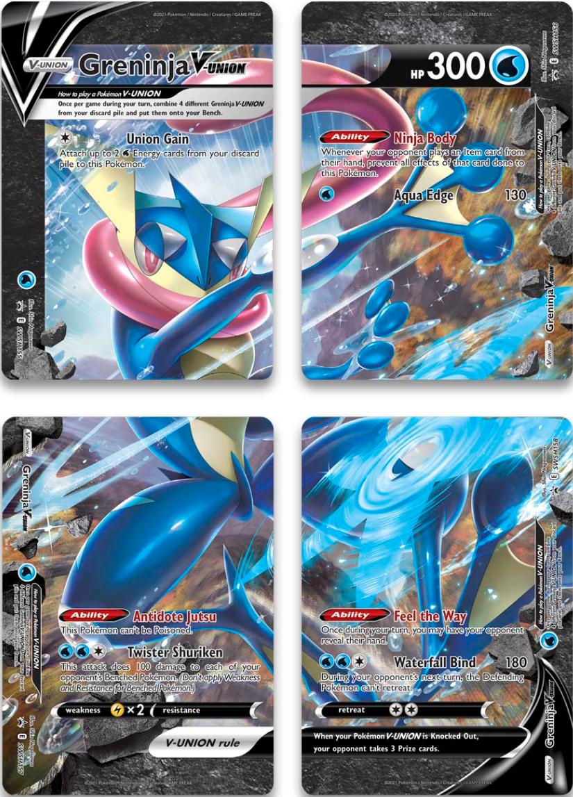 Greninja V-Union (Set of 4) [Sword & Shield: Black Star Promos] | Arkham Games and Comics