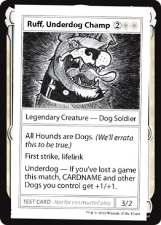 Ruff, Underdog Champ (2021 Edition) [Mystery Booster Playtest Cards] | Arkham Games and Comics