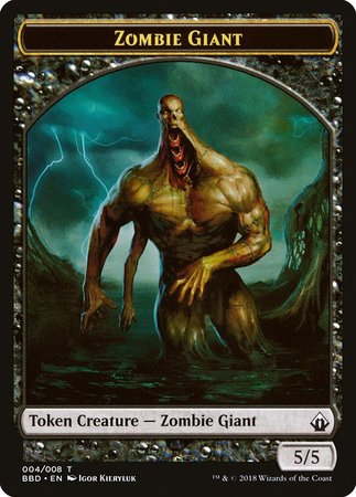 Zombie Giant Token [Battlebond Tokens] | Arkham Games and Comics