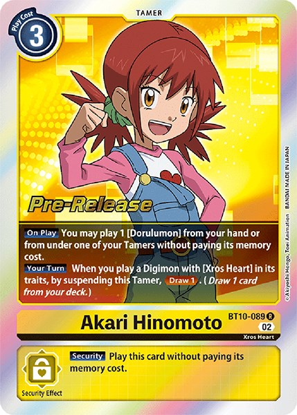 Akari Hinomoto [BT10-089] [Xros Encounter Pre-Release Cards] | Arkham Games and Comics