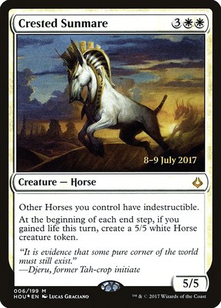 Crested Sunmare [Hour of Devastation Promos] | Arkham Games and Comics