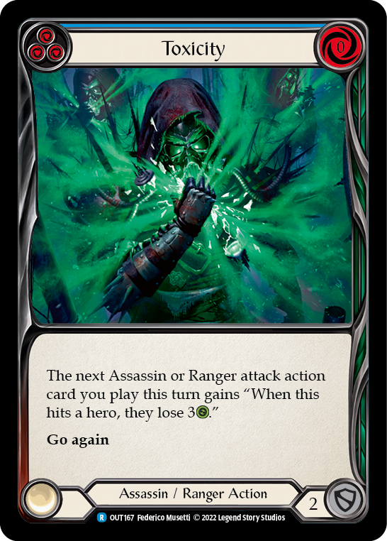 Toxicity (Blue) [OUT167] (Outsiders)  Rainbow Foil | Arkham Games and Comics