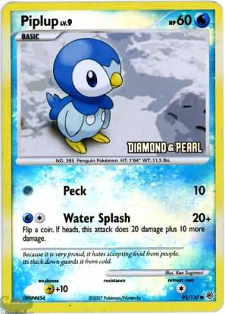 Piplup (93/130) [Burger King Promos: 2008 Collection] | Arkham Games and Comics